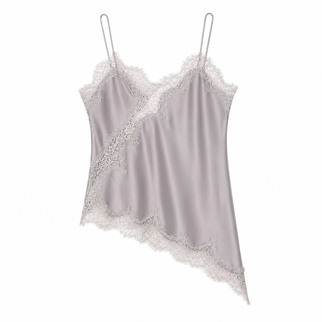 Mira Asymmetric Lace Slip Top