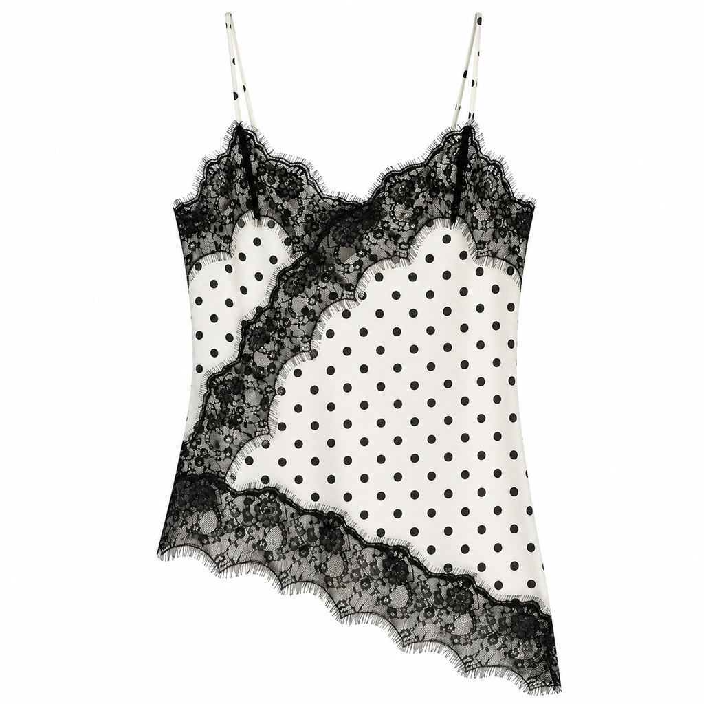 Mira Asymmetric Lace Slip Top