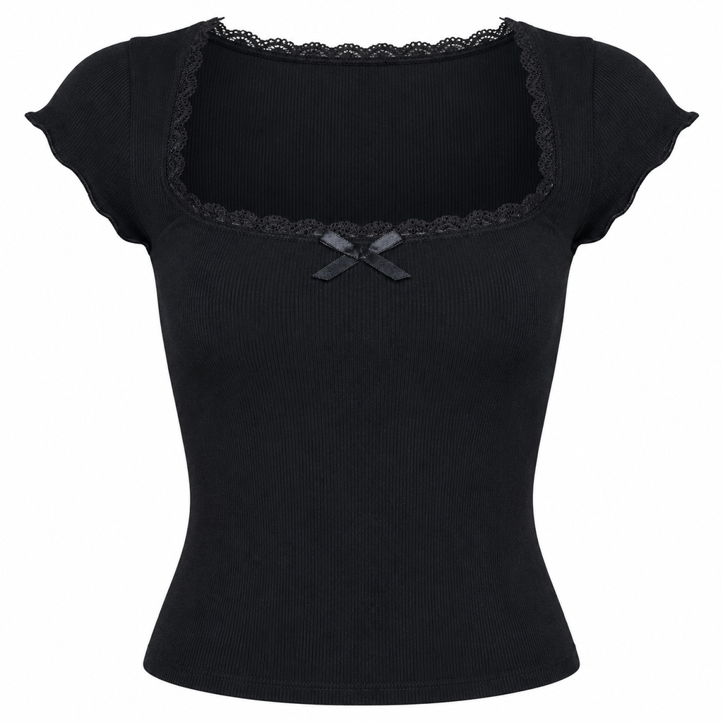 Cottage Lace Trim Baby Tee