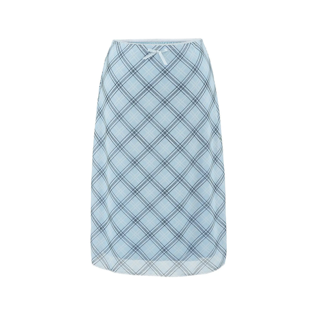 Romy Bow-Knit Polka Skirt