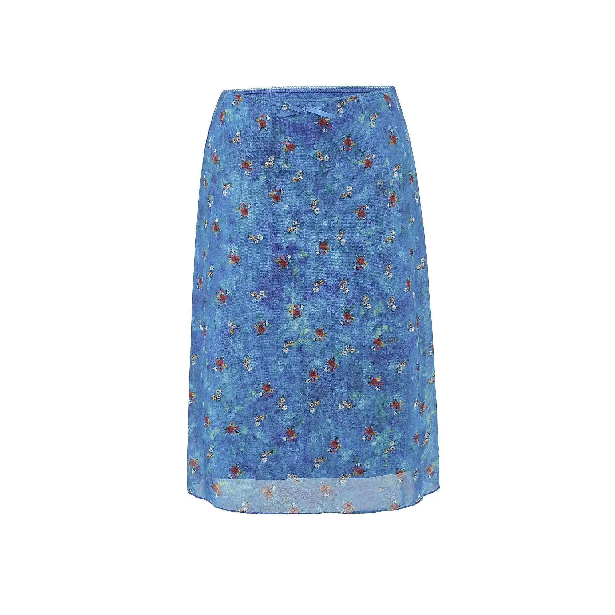Romy Bow-Knit Polka Skirt