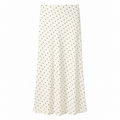 Polka Satin Midi Skirt