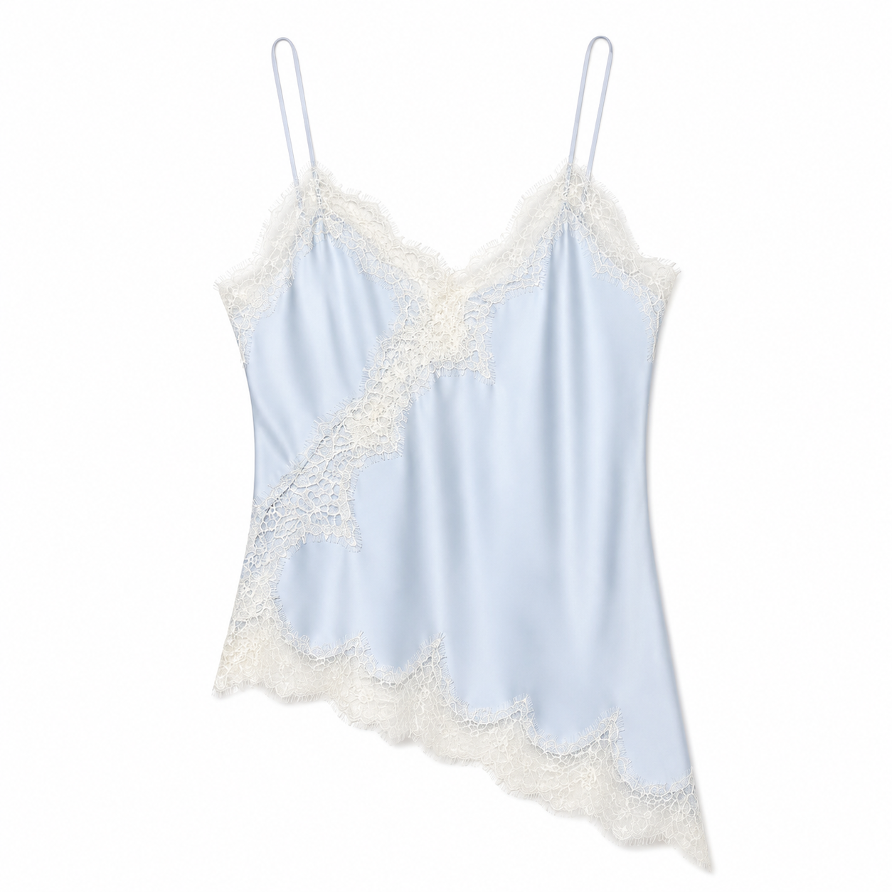 Mira Asymmetric Lace Slip Top