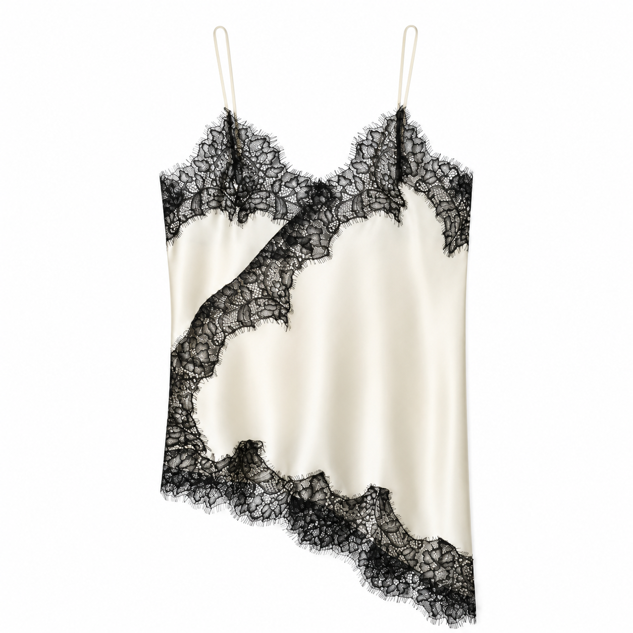 Mira Asymmetric Lace Slip Top